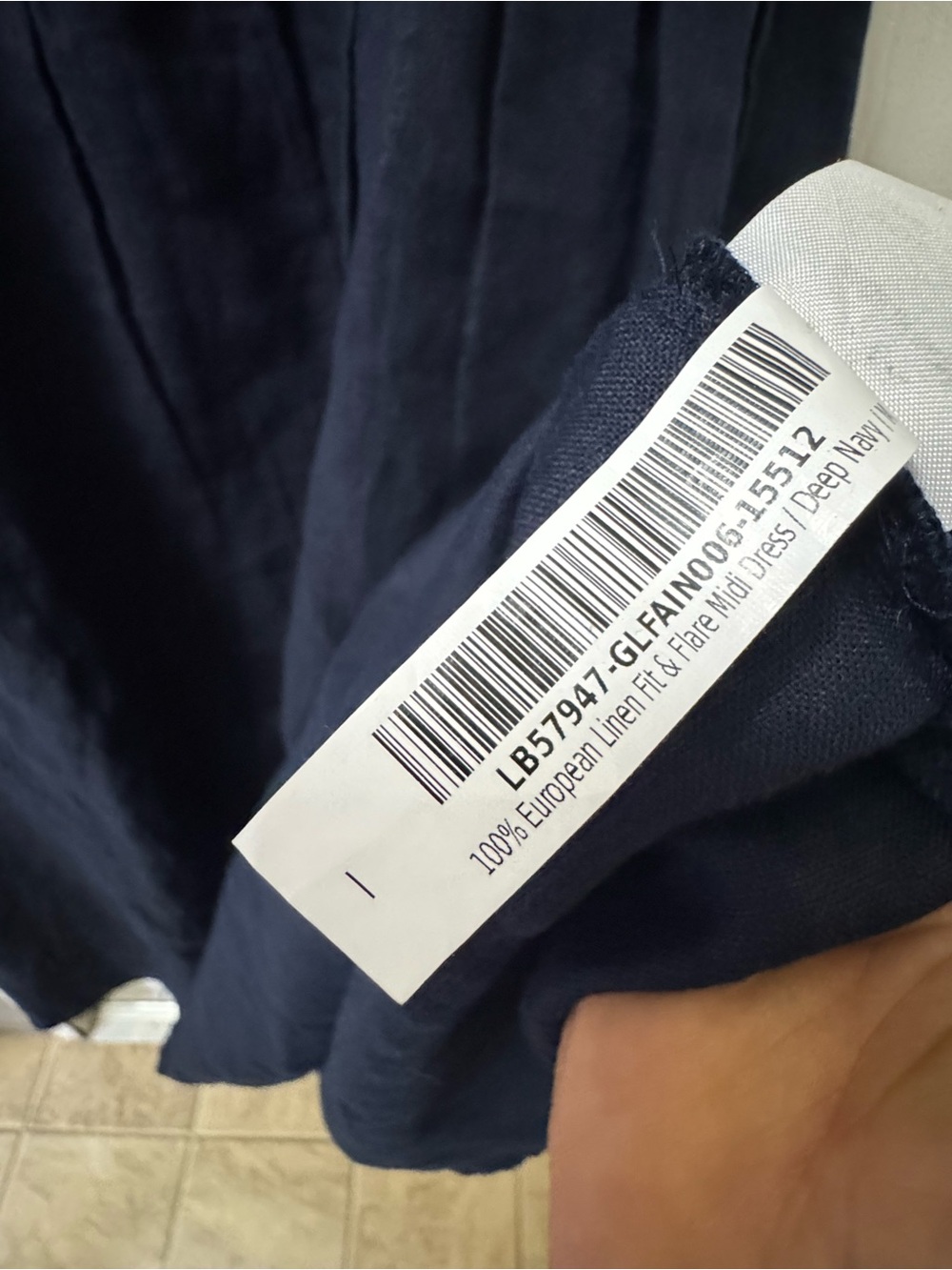 100% European linen fit y flare midi dress - Picture 10 of 10
